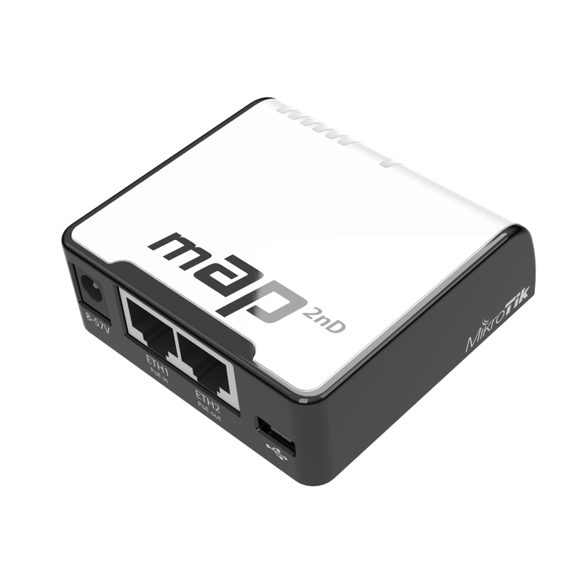 Mikrotik mAP Sort, Hvid Strøm over Ethernet (PoE)