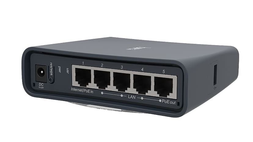 Mikrotik hAP ac lite tower Sort Strøm over Ethernet (PoE)
