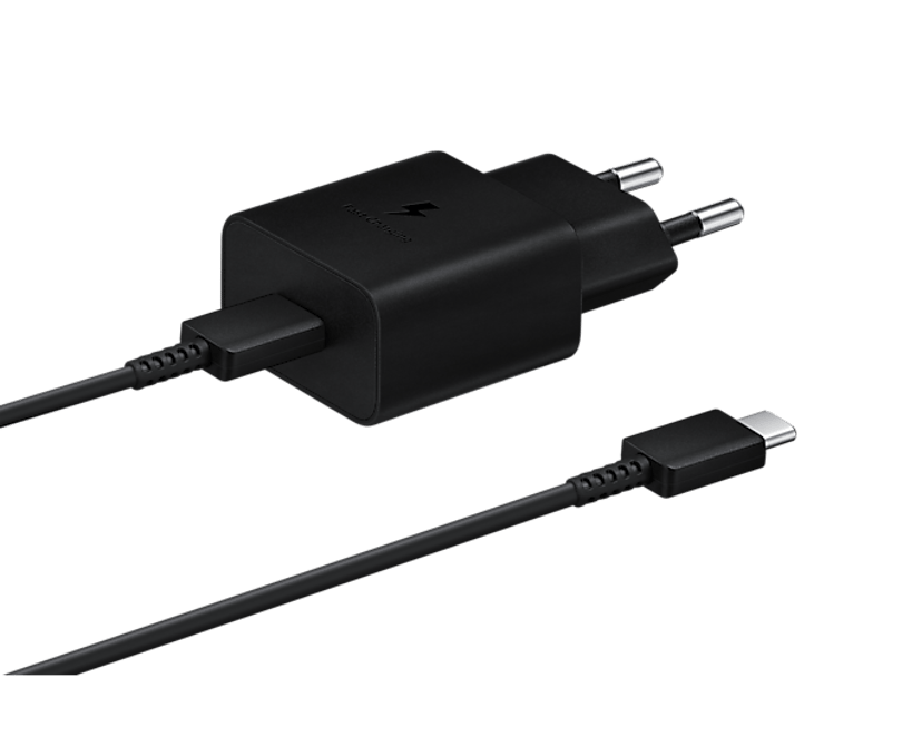 Samsung Wall Charger 15W + USB-C Cable 1m Musta