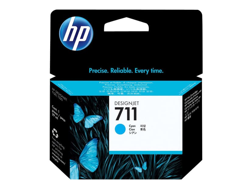 HP Blekk Cyan 711, 29ml - DJ T120