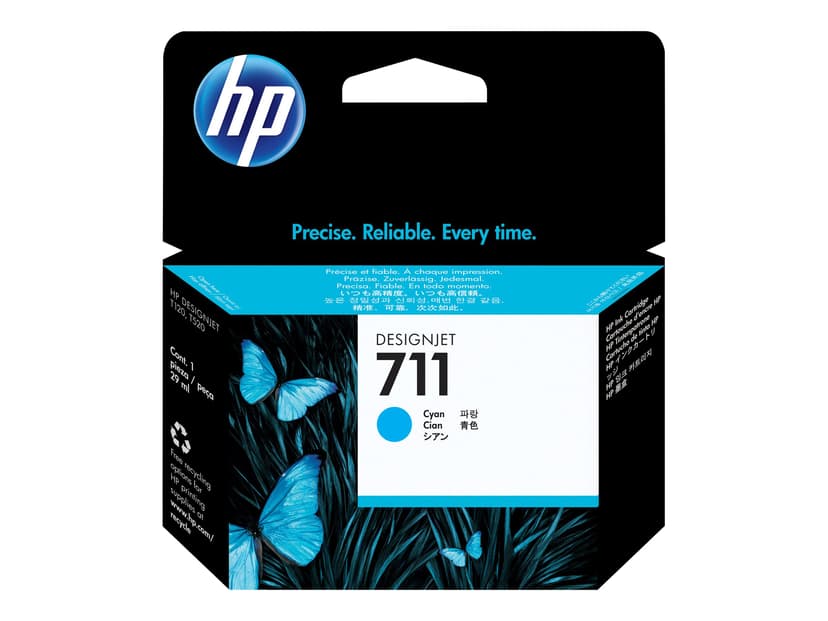 HP Blekk Cyan 711, 29ml - DJ T120