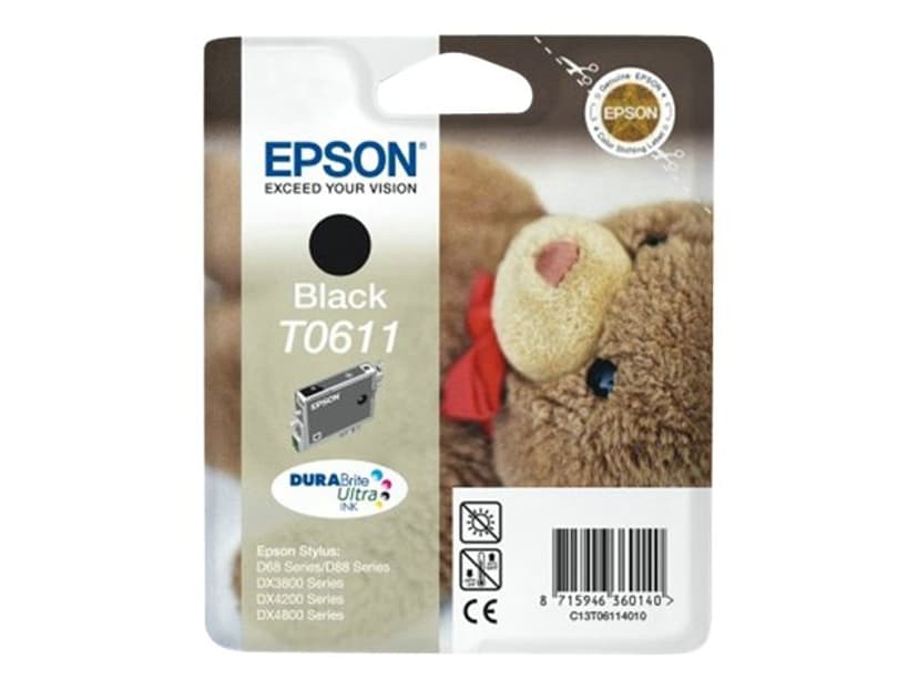 Epson Inkt Zwart T0611 D68/D88/DX4800/3800