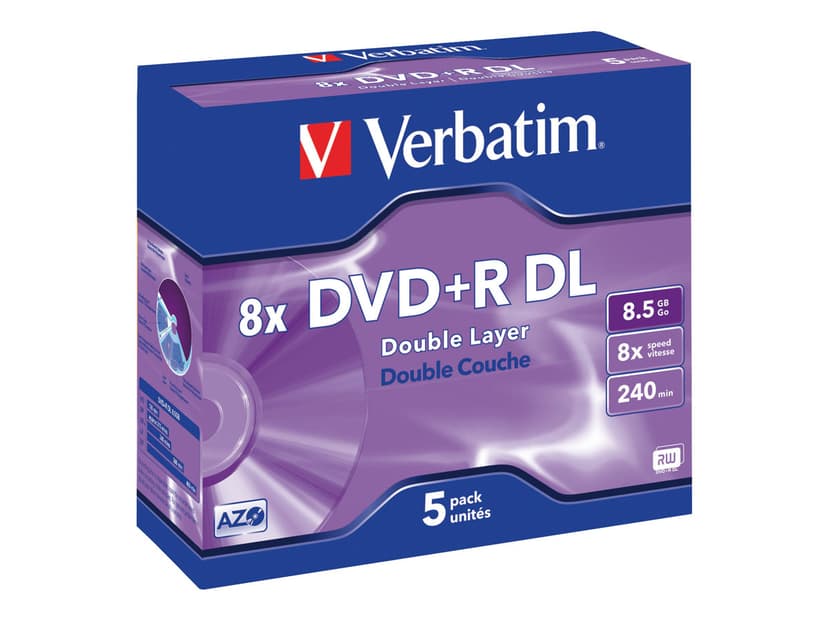 Verbatim DVD+R DL x 5 DVD+R DL 8.5GB 5pc(s)