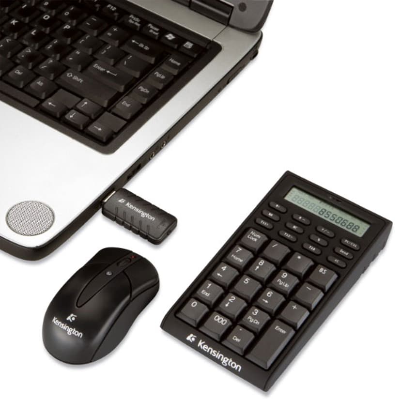 Kensington Wireless Notebook Keypad/Calculator and Mouse Set sats med tangentbord och mus