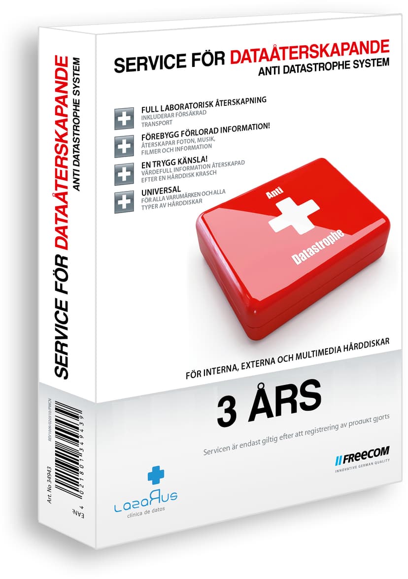 Freecom Data Recovery Service tekniskt stöd