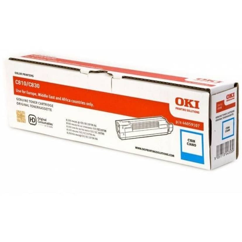 OKI Värikasetti Syaani 8k - C810/C830