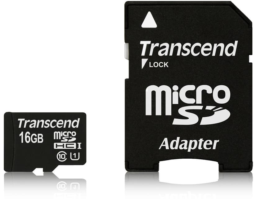 Transcend Flash-Minneskort 16GB MicroSDHC MLC