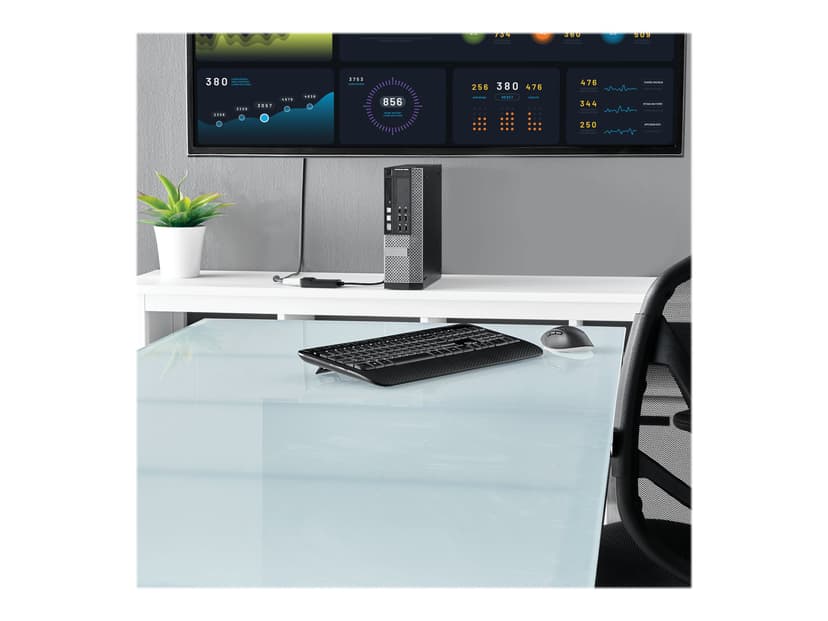 Startech ADAPTER  DISPLAYPORT - DVI DL ACTIVE 0.37m DisplayPort DVI-D Svart