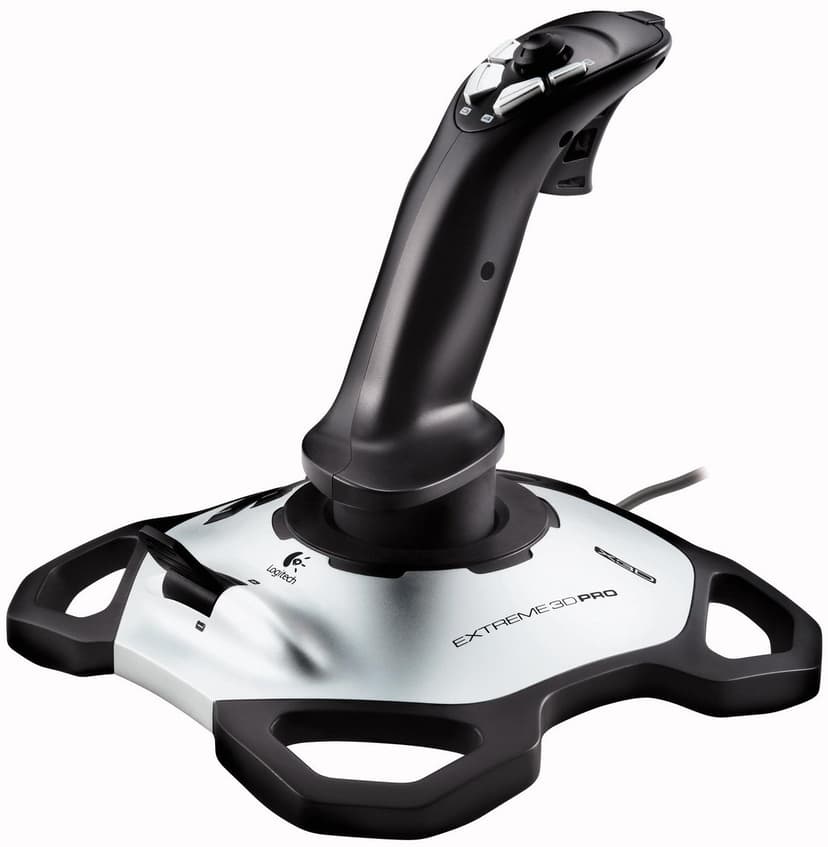 Logitech Extreme 3D Pro Svart, Vit