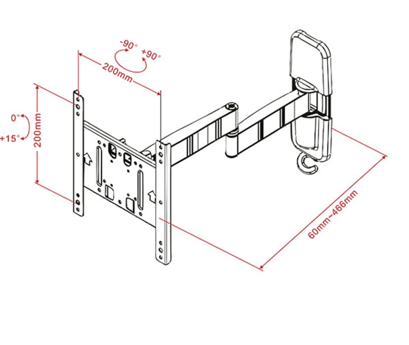Multibrackets M VESA Flexarm Tilt & Turn III Small
