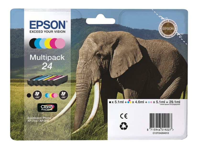 Epson Bläck Multipack 6-ColorS 24 Claria Foto HD