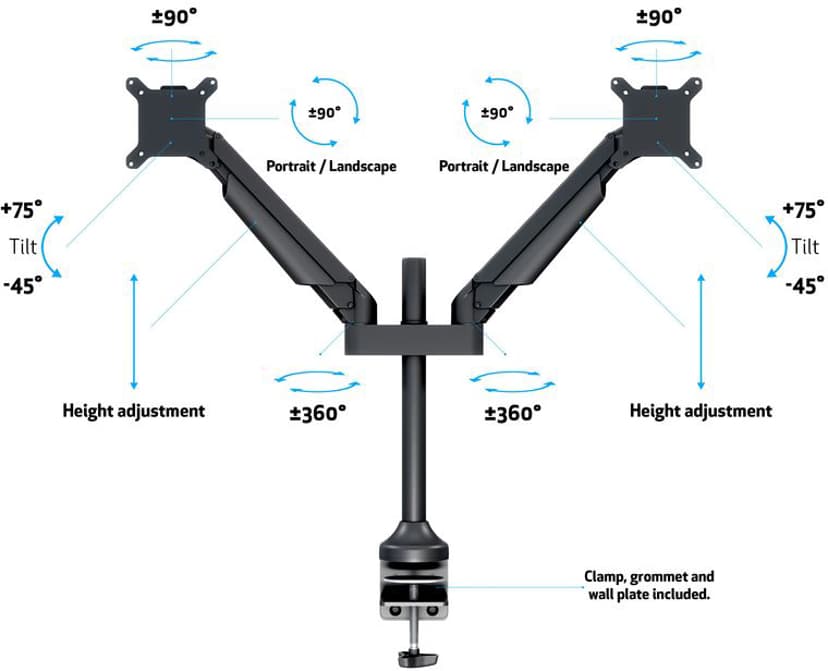 Multibrackets M VESA Gas Lift Arm Dual