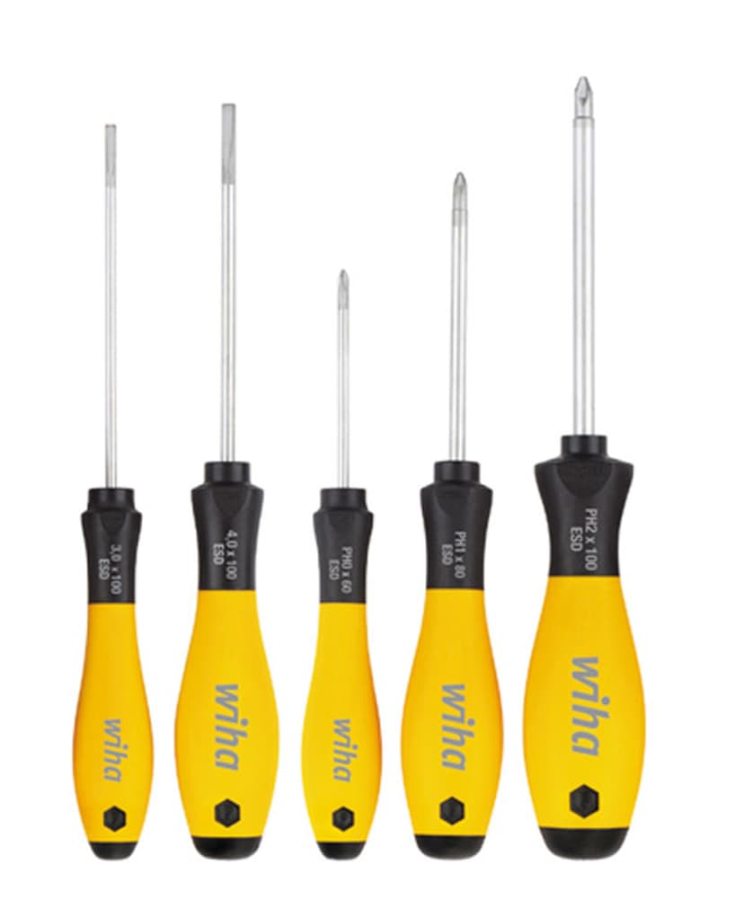 Wiha Softfinish Esd Screwdriver Set 5st