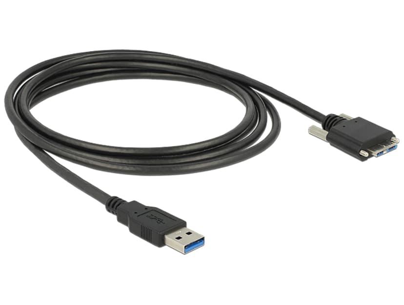 Delock USB-kabel 3m USB-A Micro USB-B Svart