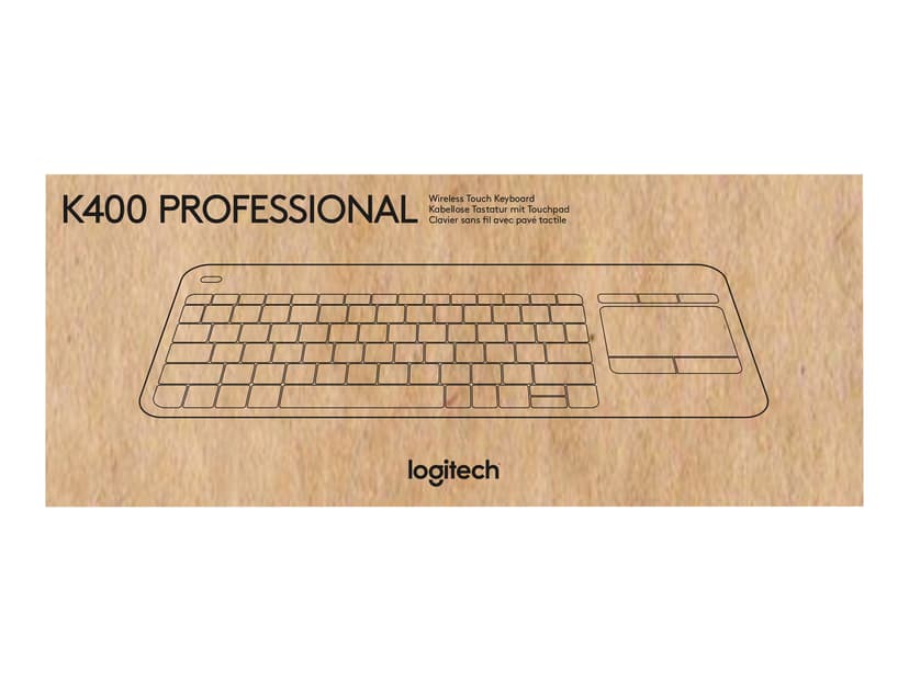 Logitech Wireless Touch Keyboard K400 Plus Trådløs UK Engelsk