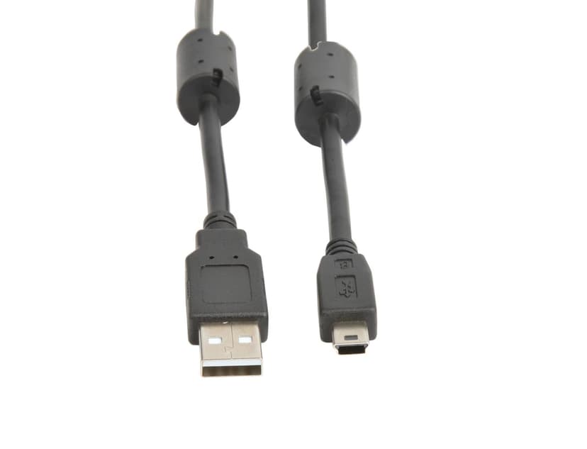 Prokord USB-kabel 2m. USB A Mini-USB B Sort