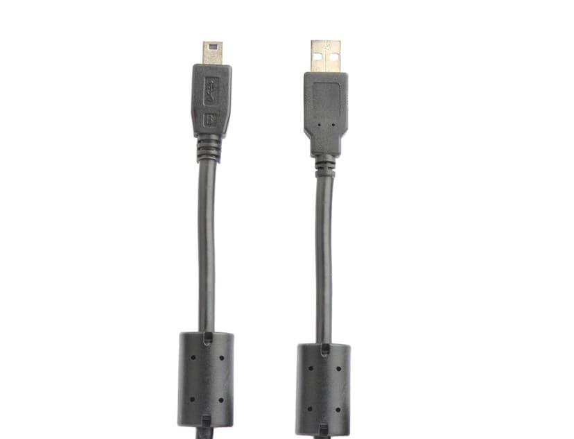Prokord USB-kabel 2m. USB A Mini-USB B Sort