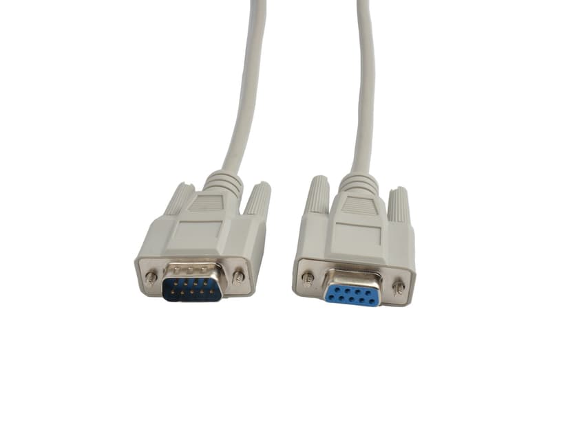 Prokord Seriellforlengelseskabel 5m DB-9 DB-9 Beige