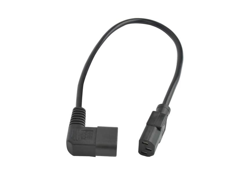Prokord Förlängningskabel för ström 0.5m C14 coupler C13 coupler Svart