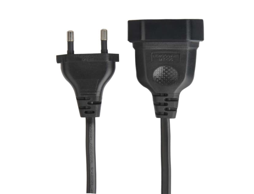 Prokord Power extension cable 2m CEE7/16 CEE7/16 Zwart