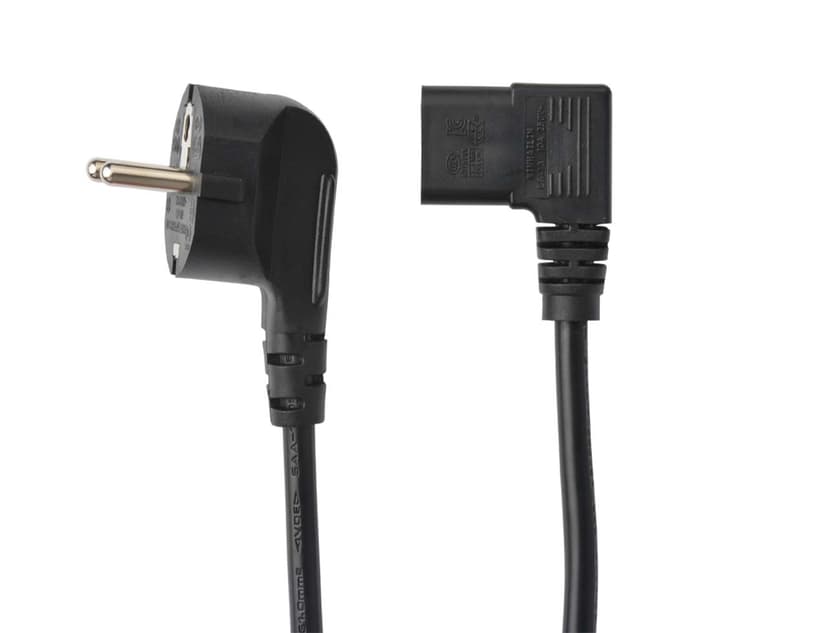 Prokord Strömkabel 2m CEE7/7 C13 Svart
