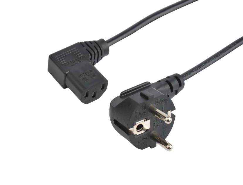 Prokord Virtajohto 5m CEE7/7 C13 liitin Musta