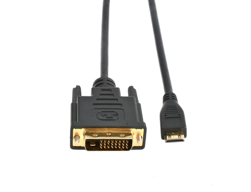 Prokord HDMI 1.4-kabel 1m Mini HDMI DVI Sort