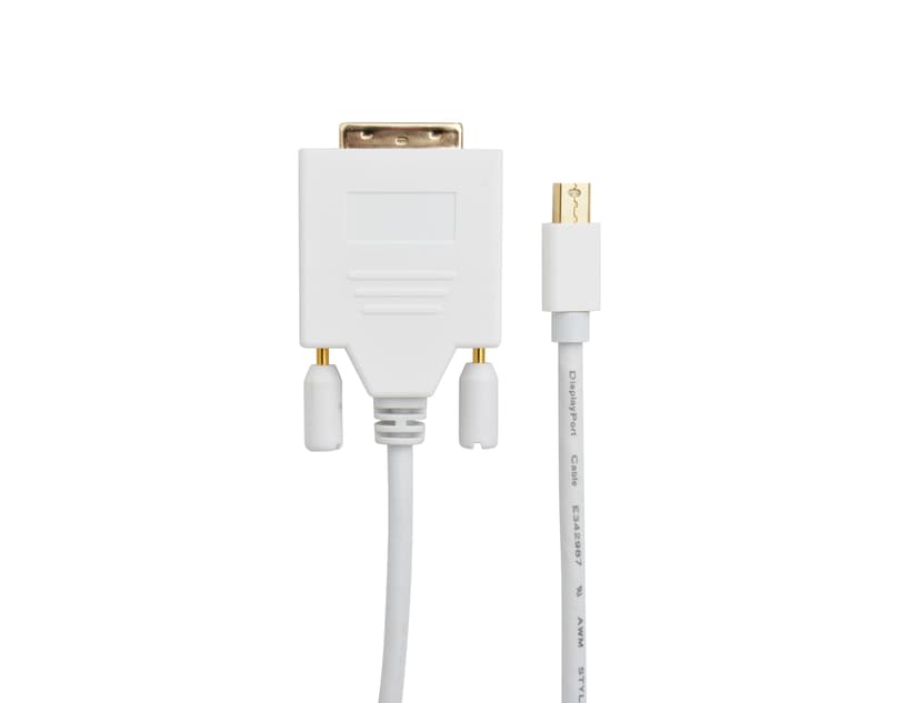 Prokord DisplayPort-kabel 2m Mini DisplayPort DVI-D Hvit
