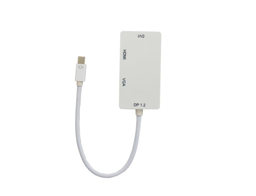 Prokord Videokonverter Mini DisplayPort VGA, HDMI, DVI Hvit