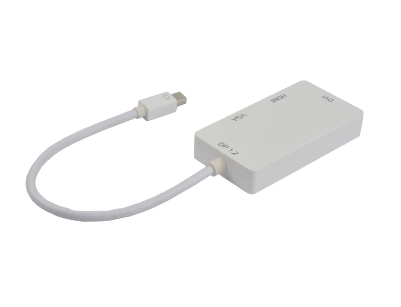 Prokord Videokonverter Mini DisplayPort VGA, HDMI, DVI Hvit
