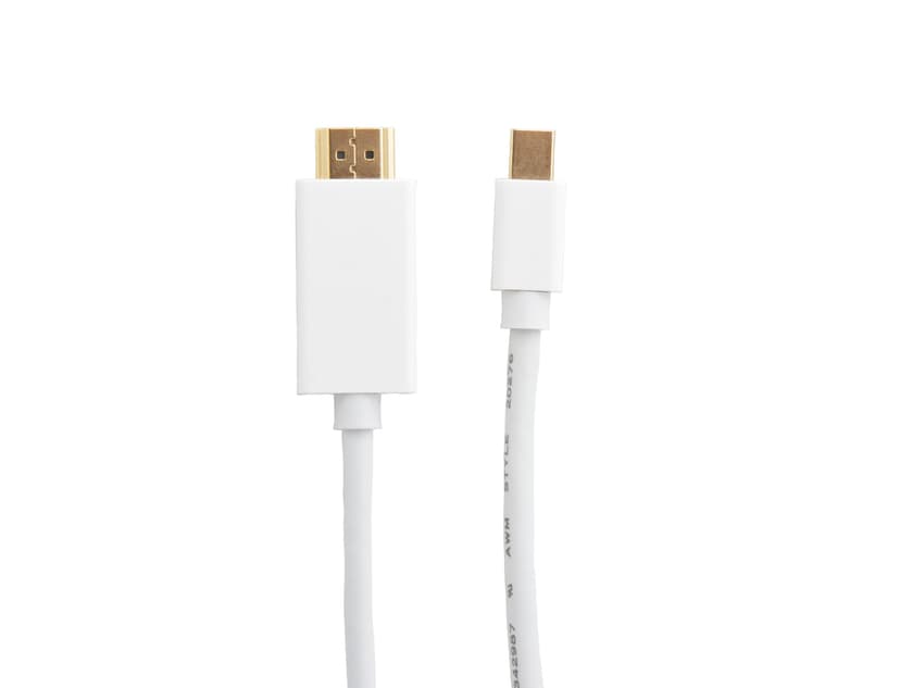 Prokord HDMI-kabel 2m Mini DisplayPort HDMI Hvid