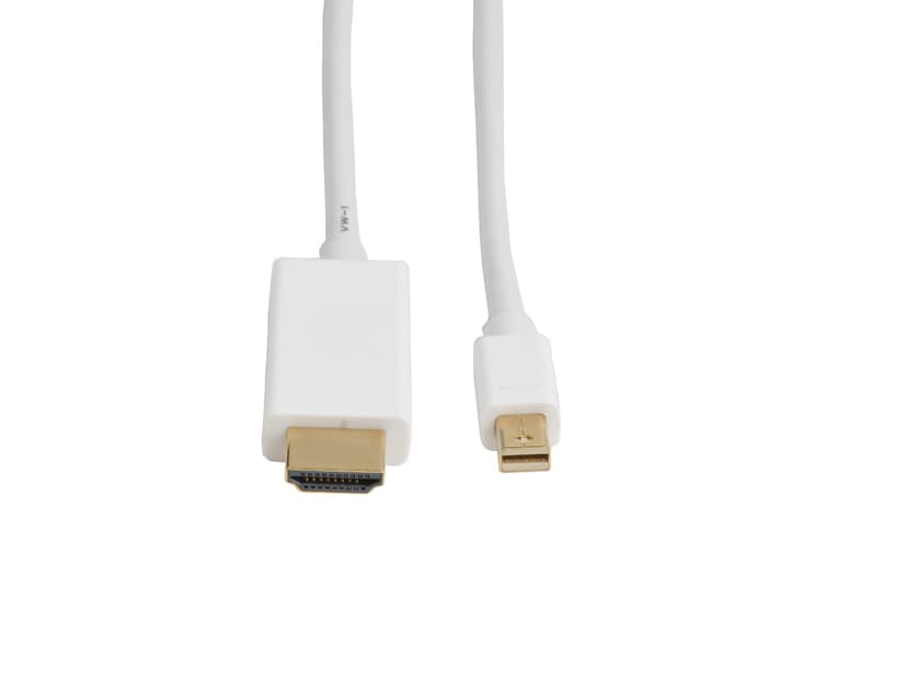 Prokord HDMI-kabel 2m Mini DisplayPort HDMI Hvid