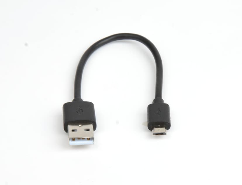 Prokord USB-kabel 0.25m. USB A Micro-USB B Sort