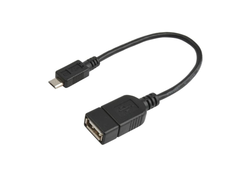 Prokord USB-adapter USB-A Micro USB-B Svart