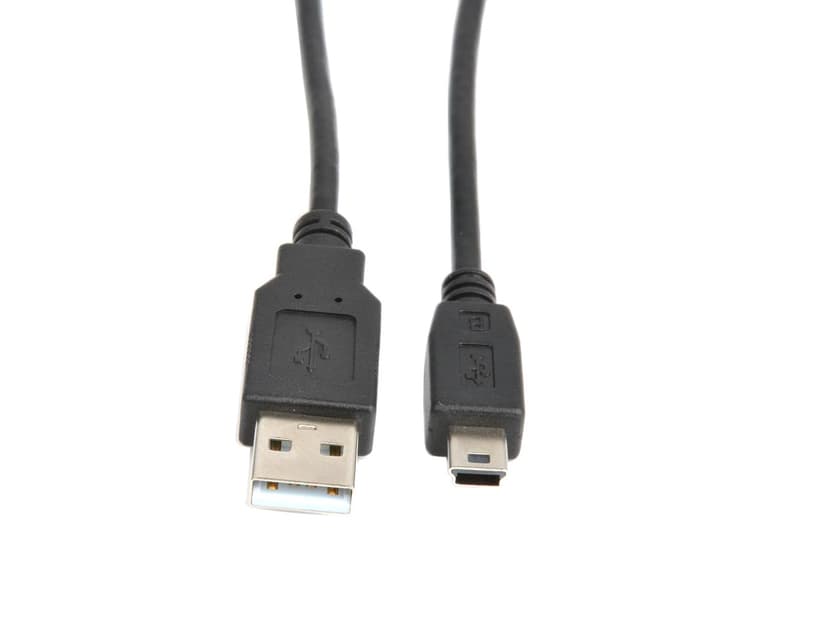 Prokord USB cable 0.5m USB-A Mini USB-B Zwart