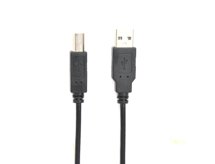 Prokord USB-kabel 1m. USB A USB B Sort