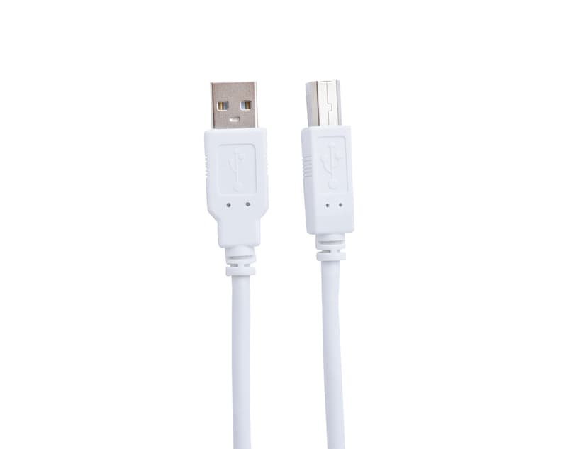Prokord USB-kabel 2m USB-A USB-B Vit