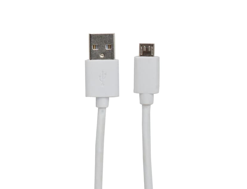 Prokord USB-kaapeli 2m USB-A Micro USB-B Valkoinen