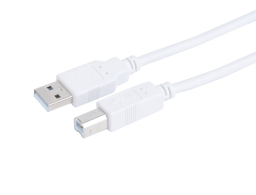 Prokord USB-kabel 5m USB-A USB-B Vit