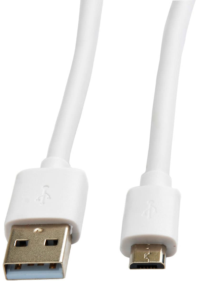 Cirafon MicroUSB-kabel 1.3m Micro USB-A USB-A Hvid