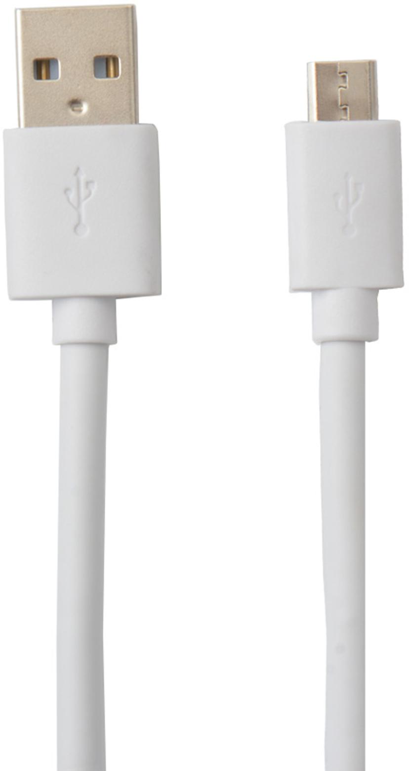 Cirafon Micro USB-kabel 3m Micro-USB B USB A Vit