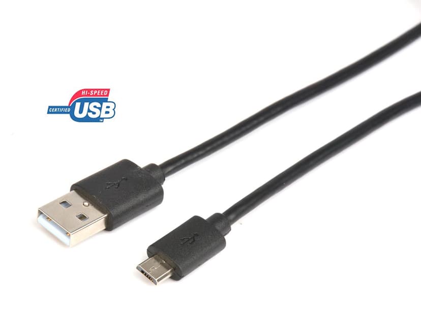Prokord USB-kabel 3m USB A Micro-USB B Sort
