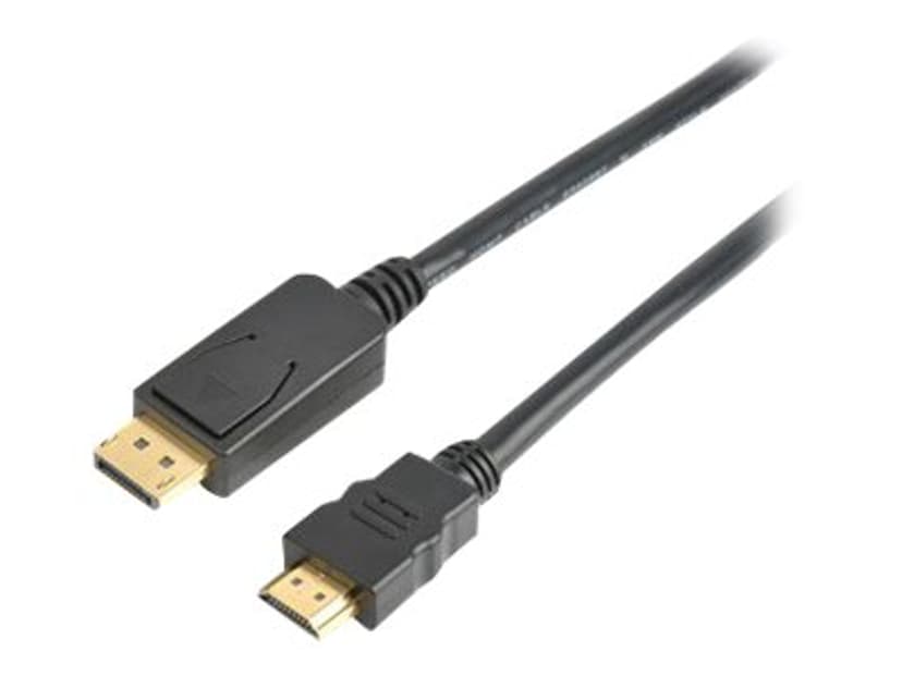Prokord HDMI-kabel 1m HDMI DisplayPort Sort