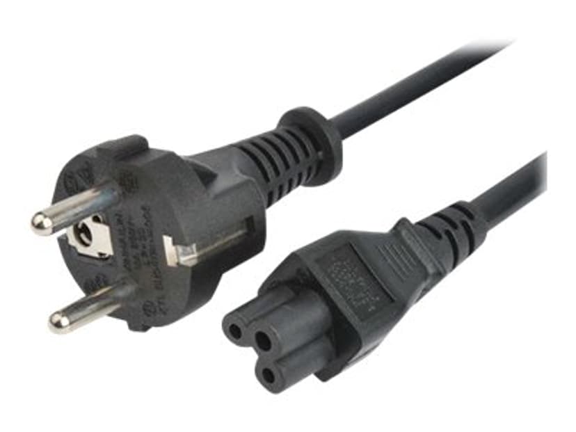 Prokord Strömkabel 1m CEE7/7 C5 coupler Svart