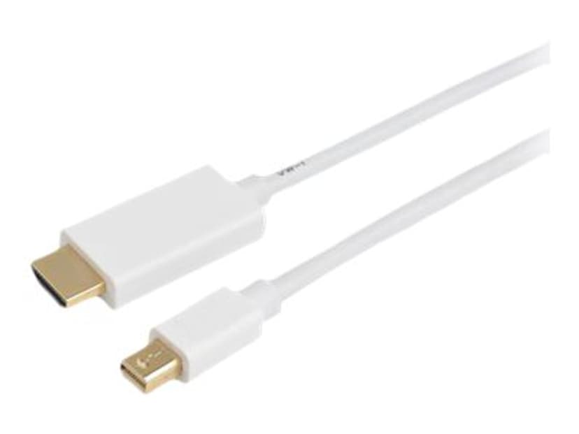 Prokord HDMI-kabel 1m Mini DisplayPort HDMI Hvid