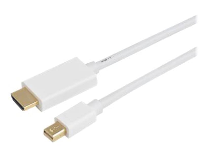 Prokord HDMI-kabel 2m Mini DisplayPort HDMI Hvid