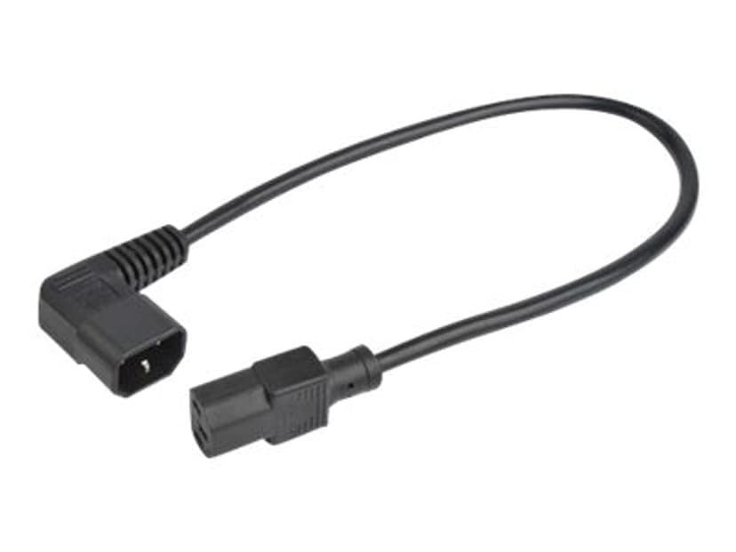 Prokord Förlängningskabel för ström 0.5m C14 coupler C13 coupler Svart