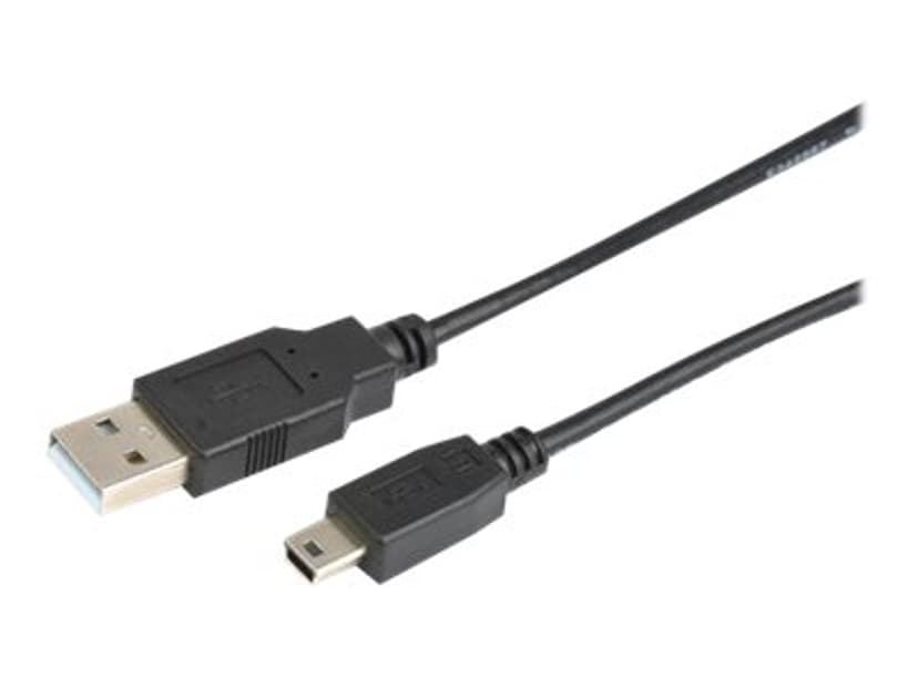 Prokord USB-kaapeli 0.5m USB-A Mini USB-B Musta