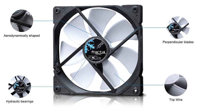 Fractal Design 120MM Dynamic X2 Ventilator Wit, Zwart
