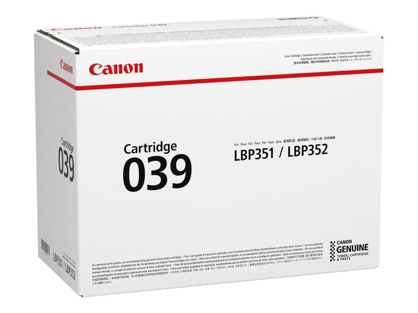 Canon Toner Zwart 039 11k - LBP351/LBP352